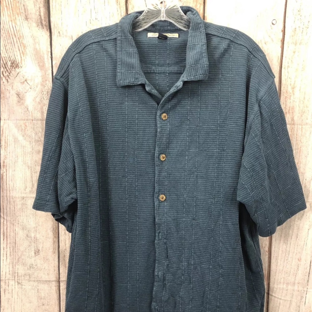 Tommy Bahama Short Sleeve Blue Button Down Shirt